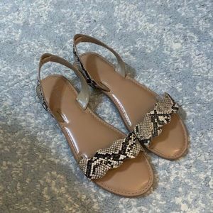 bar III Snakeskin Sandals